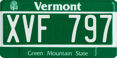 VT license plate XVF797