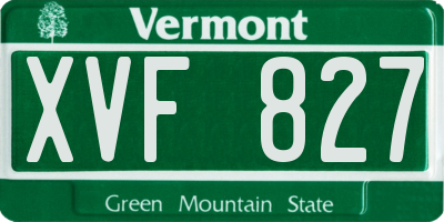 VT license plate XVF827