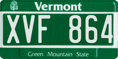 VT license plate XVF864