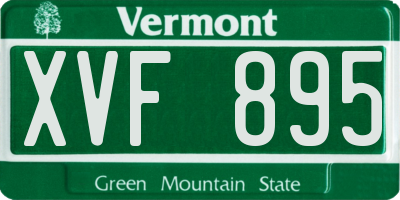 VT license plate XVF895