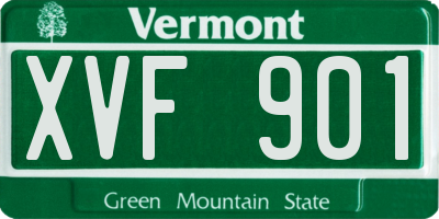 VT license plate XVF901