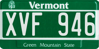 VT license plate XVF946