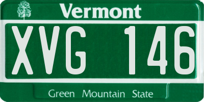 VT license plate XVG146
