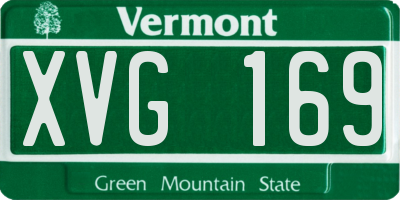 VT license plate XVG169