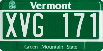 VT license plate XVG171