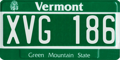 VT license plate XVG186