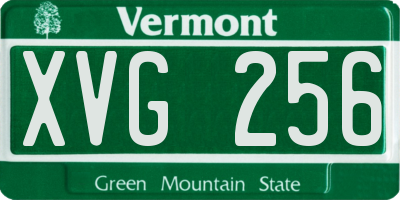 VT license plate XVG256