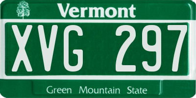 VT license plate XVG297