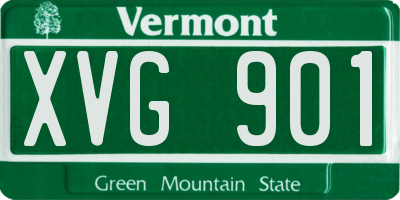 VT license plate XVG901