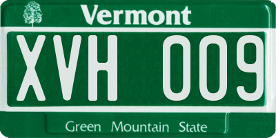 VT license plate XVH009