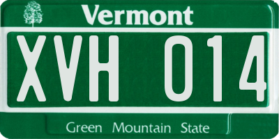 VT license plate XVH014