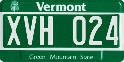 VT license plate XVH024