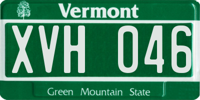 VT license plate XVH046