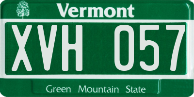 VT license plate XVH057