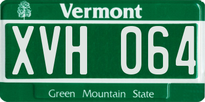 VT license plate XVH064