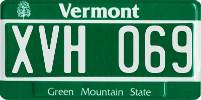 VT license plate XVH069