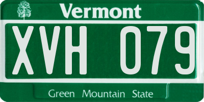VT license plate XVH079