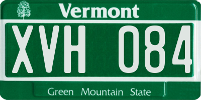 VT license plate XVH084