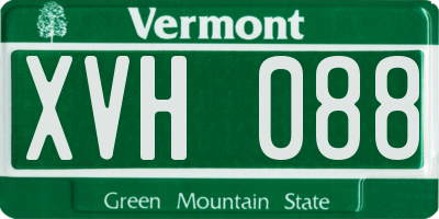 VT license plate XVH088