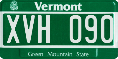 VT license plate XVH090