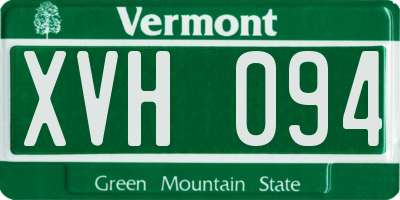 VT license plate XVH094