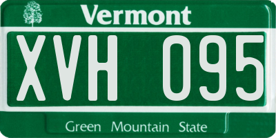 VT license plate XVH095