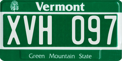 VT license plate XVH097