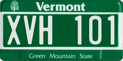 VT license plate XVH101