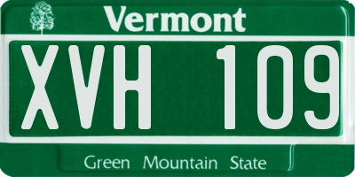 VT license plate XVH109