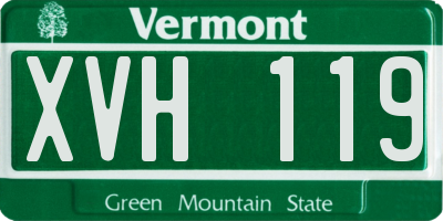 VT license plate XVH119