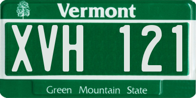VT license plate XVH121