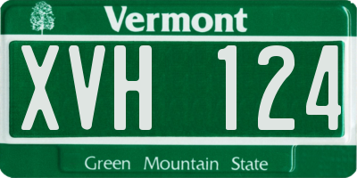 VT license plate XVH124