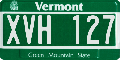 VT license plate XVH127
