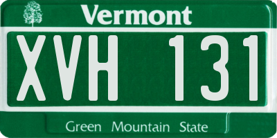 VT license plate XVH131