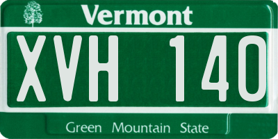 VT license plate XVH140