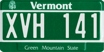 VT license plate XVH141