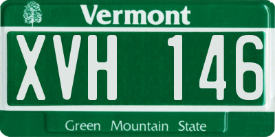 VT license plate XVH146