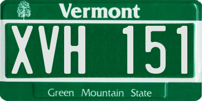 VT license plate XVH151