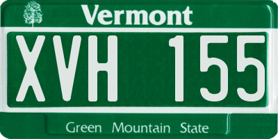 VT license plate XVH155