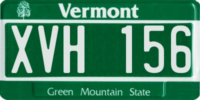 VT license plate XVH156