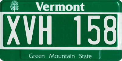 VT license plate XVH158