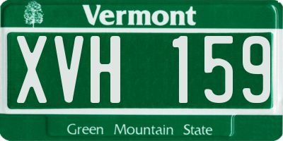 VT license plate XVH159