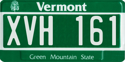 VT license plate XVH161