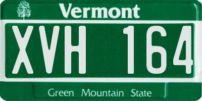 VT license plate XVH164