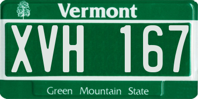 VT license plate XVH167
