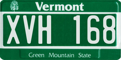 VT license plate XVH168