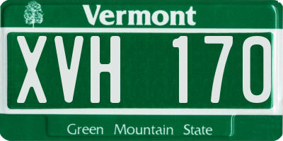 VT license plate XVH170