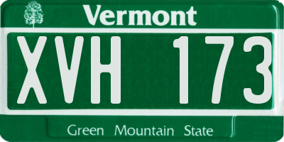 VT license plate XVH173