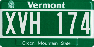 VT license plate XVH174