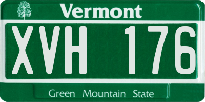 VT license plate XVH176